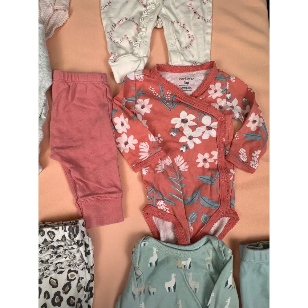 Baby Girl 0–3M Fall/Winter Clothing Lot – 23 Pieces #558
